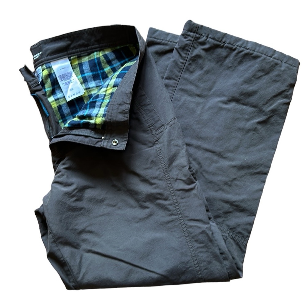 Columbia women’s flannel lined pants omni-shield‎ brown 34x30 ski winter outdoor